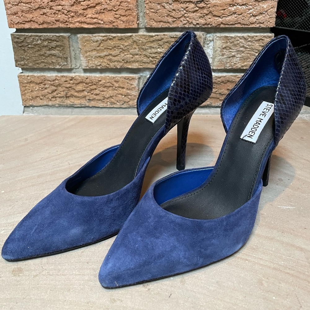 Steve Madden Blue Suede Shoes